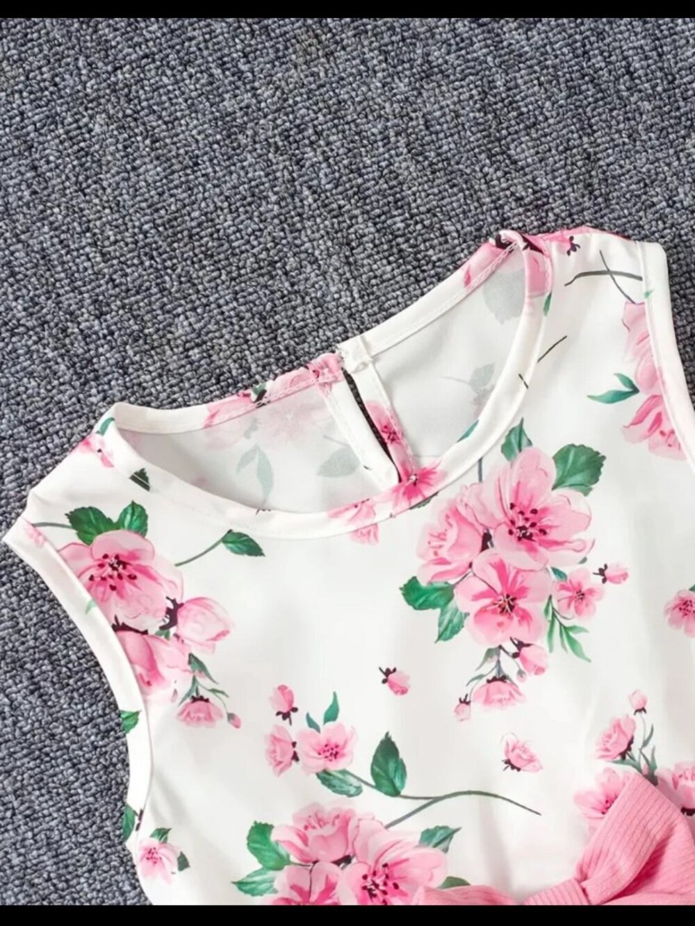New Girls Toddler Pink Floral Sundress with Cardigan Sz 18-24M - Picture 4 of 8